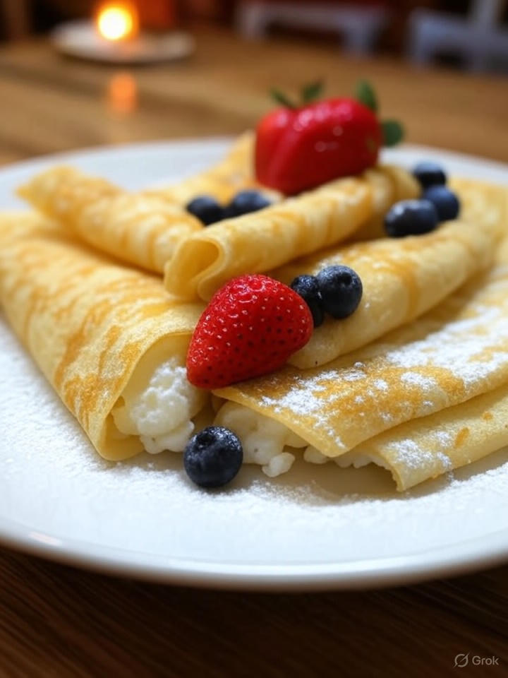 Cottage Cheese Crepes